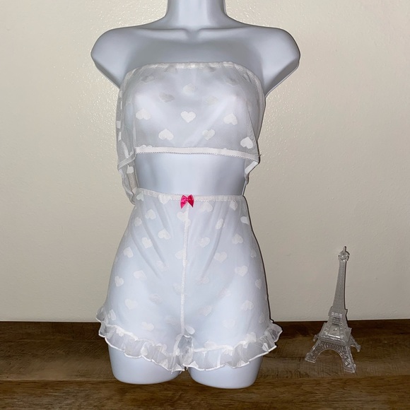 Heart Patchwork Sleeveless Bandeau Set - Picture 4 of 4